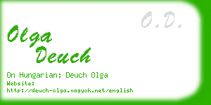 olga deuch business card